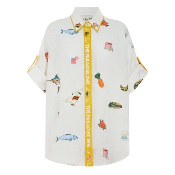 ALEMAIS BLUE MARLIN EMBROIDERED SHIRT & SKIRT - Picture 3 of 8